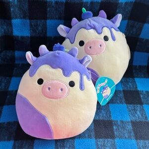 7” + 8” Bundle of Benito the Blueberry Cheesecake Cow Squishmallow NWT